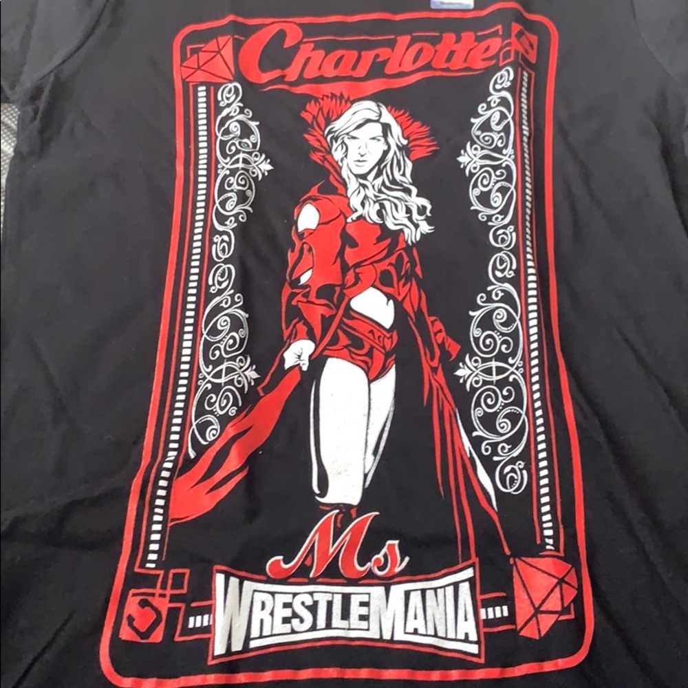 WWE Charlotte Flair MS. Wrestlemania tee Small